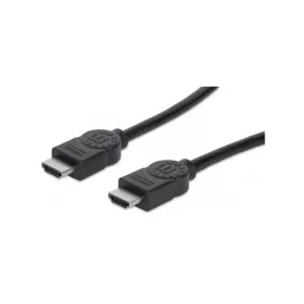   Manhattan Kábel - HDMI to HDMI (Ethernet HEC, ARC, 3D, 4K,  Shielded,  3m, Fekete)