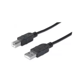   Manhattan Kábel - USB nyomtató kábel (USB2.0, USB-A - USB-B, 180cm, Fekete)