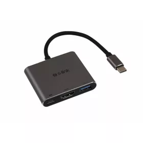   S-Link USB Hub - SW-U515 (Bemenet: USB Type-C, Kimenet: HDMI, USB, USB Type-C , 4K, 30Hz, fém, szürke)