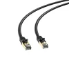 S-link Kábel - SL-CAT715M (S/FTP patch kábel, CAT7, aranyozott, fekete, 15m)