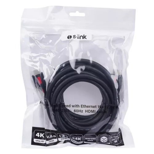 S-Link Kábel - SL-HDM4K105 (HDMI2.0 kábel, 4K/60Hz, apa/apa, 5m)