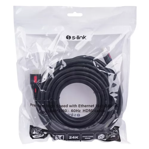 S-Link Kábel - SL-HDM4K10 (HDMI2.0 kábel, 4K/60Hz, apa/apa, 10m)