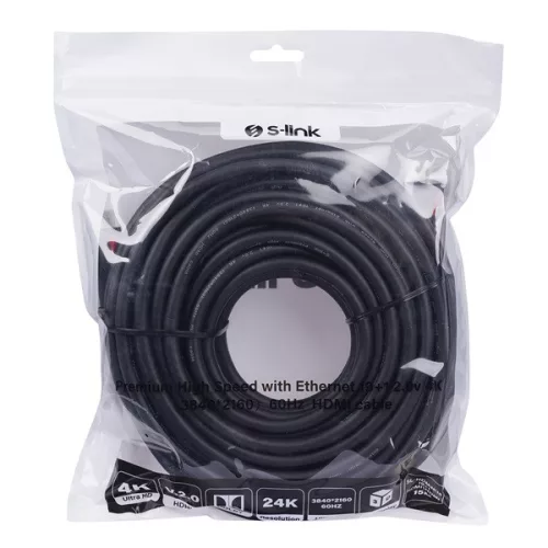 S-Link Kábel - SL-HDM4K15 (HDMI2.0 kábel, 4K/60Hz, apa/apa, 15m)