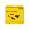 Delock Átalakító - 65207 (Aktív Displayport 1.4 -> HDMI, apa/anya, 4K, 60Hz,  fekete)