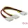 Delock Kábel - 82100 (1 x 4 pines molex apa  -> 2 x 4 pines molex anya, 11cm)