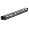 Delock Patch Panel - 43295 (Cat6 patch panel, 24 port, 1U, árnyékolt, fekete)