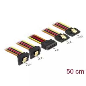   Delock Átalakító Kábel - 60152 (4 x SATA HDD > SATA tűs apa, 50cm)