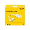 Delock Átalakító - 62496 (HDMI-A -> DisplayPort , apa/anya, USB tápellátás, Fehér)