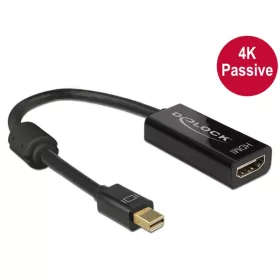   Delock Átalakító - 62613 (Mini Displayport 1.2 > HDMI, 4K@60Hz, 3D, passzív, fekete)