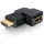 Delock 65077 HDMI M/F adapter, átalakító 90° bal fekete