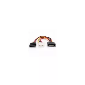   Delock Átalakító Kábel - 65235 (15 tűs SATA (apa) - 4 tűs Molex (anya) + 15 tűs SATA (anya), 0,2m)
