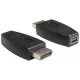 Delock Átalakító - 65237 (Displayport -> mini DisplayPortI 1.2, apa/anya, fekete)