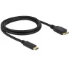 Delock Kábel - 83677 (USB Type-C – USB3.0 Micro-B kábel, apa/apa, fekete, 1m)