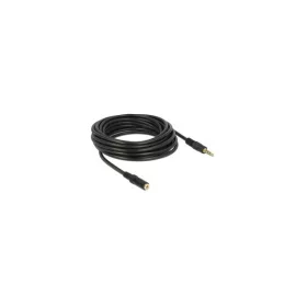  Delock Kábel - 84669 (3,5 mm Jack Hosszabbító kábel, apa/anya, iPhone 4 pin, fekete, 5m)