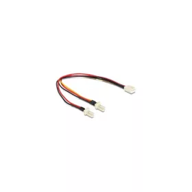   Delock Kábel - 89343 (Molex 3 pin anya > 2 x Molex 3 pin apa, 22 cm)