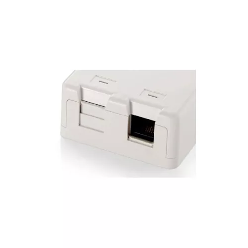 Equip Keystone Fali aljzat - 125122 (2 port, Cat5e/Cat6/Cat6A, árnyékolatlan, porvédő, fehér)