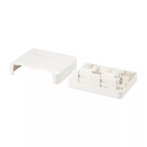 Equip Keystone Fali aljzat - 125124 (2 port, Cat5e/Cat6/Cat6A, árnyékolatlan, porvédő, fehér)