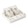 Equip Keystone Fali aljzat - 125124 (2 port, Cat5e/Cat6/Cat6A, árnyékolatlan, porvédő, fehér)