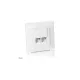 Equip Keystone Süllyeszthető csatlakozó aljzat - 125725 (2 port, Cat5e, STP, 80x80mm, fehér) 5db/csomag