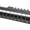 Equip Patch panel - 135425 (24 port, Cat6, árnyékolatlan, fekete)