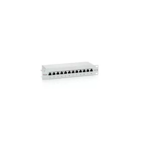   Equip Patch panel - 208014 (12 port, Cat6, árnyékolt, szürke)