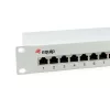 Equip Patch panel - 208014 (12 port, Cat6, árnyékolt, szürke)
