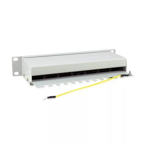 Equip Patch panel - 208014 (12 port, Cat6, árnyékolt, szürke)