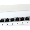 Equip Asztali patch panel - 227362 (12 port, Cat6, árnyékolt, szürke)