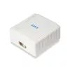 Equip Fali aljzat - 235214 (2 port, Cat6, UTP, fehér)