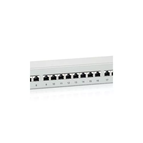 Equip Patch Panel - 326324 (24 port, Cat6, 1U, árnyékolt, szürke)