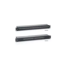   Equip Patch panel - 326424 (24 port, Cat6, 1U, árnyékolt, fekete)