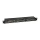 Equip Patch panel - 326449 (48 port, Cat6, 1U, árnyékolt, fekete)