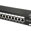 Equip Patch panel - 327425 (24 port, Cat5e, 1U, árnyékolt, fekete)