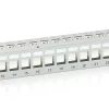 Equip Keystone Patch Panel - 767124 (24 port, 1U, árnyékolt, szürke)