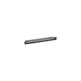  Equip Keystone Patch Panel - 769124 (24 port, 1U, árnyékolt, fekete)