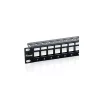 Equip Keystone Patch Panel - 769124 (24 port, 1U, árnyékolt, fekete)