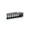Equip Keystone Patch Panel - 769124 (24 port, 1U, árnyékolt, fekete)