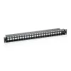 Equip Keystone Patch Panel - 769224 (24 port, 1U, árnyékolatlan, fekete)