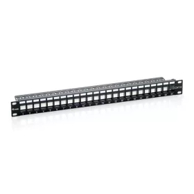   Equip Keystone Patch Panel - 769224 (24 port, 1U, árnyékolatlan, fekete)