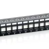 Equip Keystone Patch Panel - 769224 (24 port, 1U, árnyékolatlan, fekete)