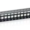 Equip Keystone Patch Panel - 769224 (24 port, 1U, árnyékolatlan, fekete)