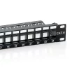 Equip Keystone Patch Panel - 769224 (24 port, 1U, árnyékolatlan, fekete)