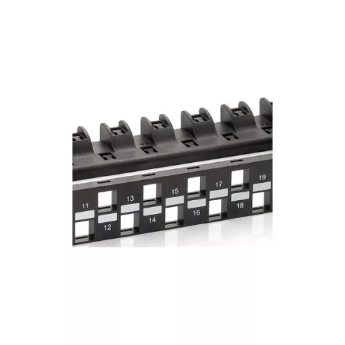 Equip Keystone Patch Panel - 769225 (24 port, 1U, árnyékolatlan, fekete)