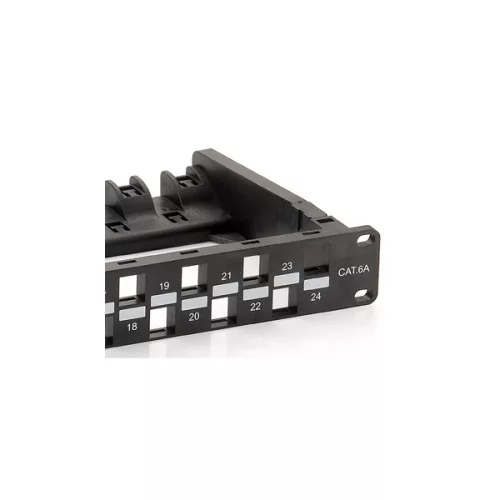 Equip Keystone Patch Panel - 769225 (24 port, 1U, árnyékolatlan, fekete)