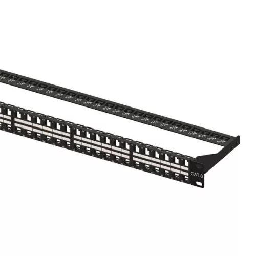 Equip Keystone Patch Panel - 769248 (48 port, 1U, árnyékolatlan, fekete)