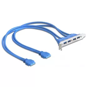   Delock Hátlapi Kivezetés - 82974 (2x belső USB 19tűs > 4x USB3.0 külső)