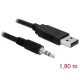 Delock Átalakító - 83115 (USB2.0 -> Soros-TTL 3.5mm sztereo jack konverter, 5V, 1,8m)