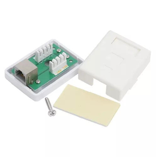 VEZ Fali aljzat - 05396 (Cat5e, FTP, RJ45, árnyékolt, fehér)