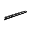 Walisec patch panel - PP-P6U2401 (24 port, Cat6, 1U, árnyékolatlan, fekete)