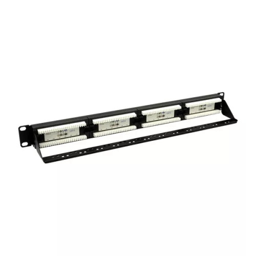 Walisec patch panel - PP-P6U2401 (24 port, Cat6, 1U, árnyékolatlan, fekete)